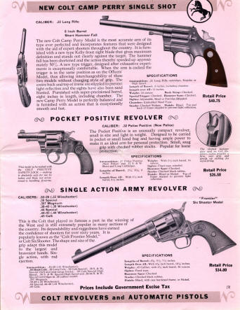 Colt Revolvers and Automatic Pistols 1936 Illustrated Price List Catalog page 3