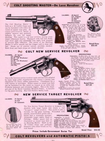Colt Revolvers and Automatic Pistols 1938 Illustrated Price list page 5