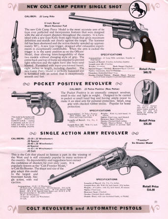 Colt Revolvers and Automatic Pistols Jan. 1935 Illustrated Price List Catalog page 3
