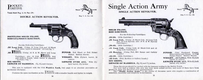 Police positive and single action Army revolvers