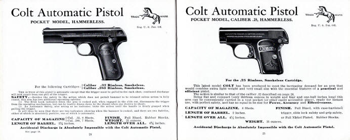 Pocket Model hammerless .32, .308, .25