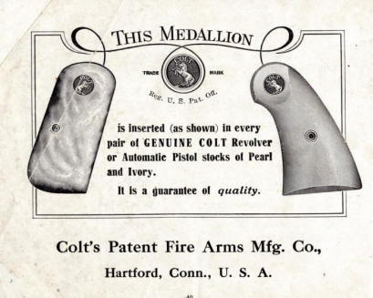 Colt 1913-1914 catalog last page ad