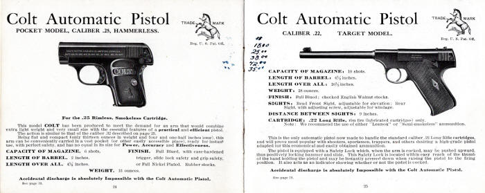 1915 Colt Automatic Target Pistol .22