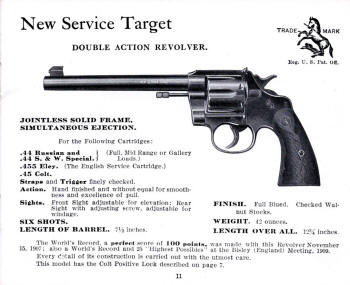Colt 1922 new service target revolver