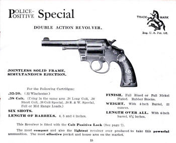 Colt 1922 police postive special revolver