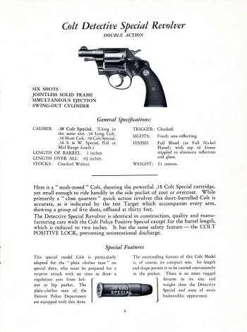 Colt 1929 catalog detective special revolver