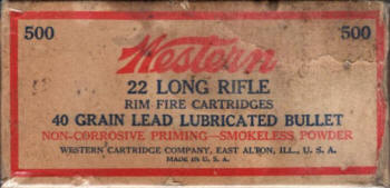 Westrern .22 LR marked: US Marine Corps ammo box