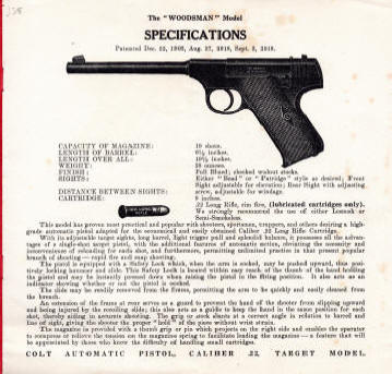 Colt Firearms_Woodsman_1927_instructions booklet early version