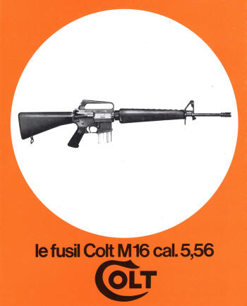 1974 colt m-16 military brochure in French