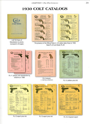 Colt 1930 catalog in Ogles' book