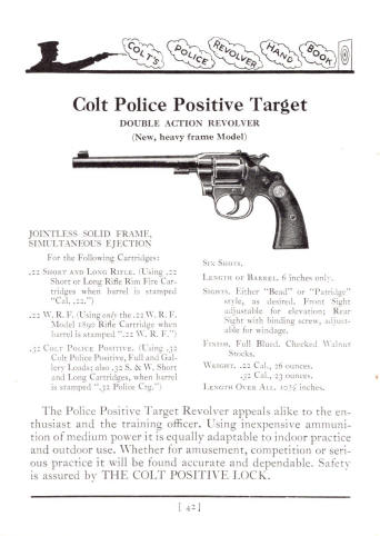 1925 Colt's Police Revolver Handbook page 6