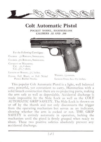 1925 Colt's Police Revolver Handbook page 9